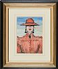 GIRL IN A PINK HAT by Gladys Maccabe HRUA at Ross's Online Art Auctions