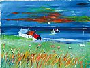 COTTAGES BY THE SEA by Natalie Souter at Ross's Online Art Auctions