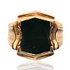 VICTORIAN 9CT GOLD BLOODSTONE SIGNET RING at Ross's Online Art Auctions
